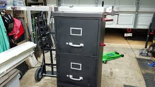 Small Metal Filing Cabinet Rolling Tool Box Conversion [upl. by Keung]