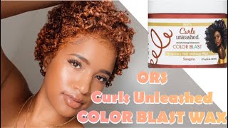 ORS CURLS UNLEASHED COLOR BLAST WAX  WATCH BEFORE YOU TRY  Wash amp Go ESSENCEXOXO [upl. by Hedda384]