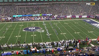 Giants return kickoff in preseason opener under new rules [upl. by Akihsal597]