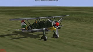 IL2 Sturmovik 2001  Fiat CR42 Falco  mission completed  1 air kill [upl. by Bendick]