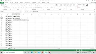 workday function in Excel shorts thebwcs [upl. by Worlock409]