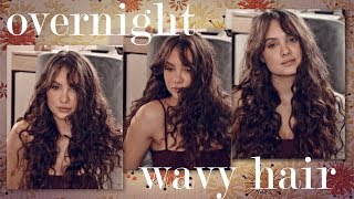 overnight wavy hair routine [upl. by Etteyafal]