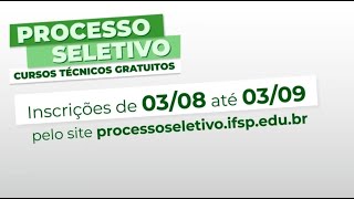 📢 Processo Seletivo IFSP 2024 🎓 [upl. by Fromma342]