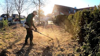 Kustorez Cutting overgrown grass and weed [upl. by Luhe566]