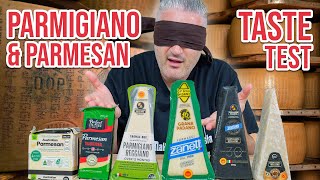 Italian Chef Blind Parmigiano Reggiano and Parmesan Taste Test [upl. by Brigette128]