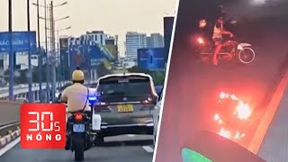 Bản tin 30s Nóng CSGT rượt 4km chặn ô tô vi phạm Bắt người đàn ông ném ‘bom xăng’ 3 ngân hàng [upl. by Manheim371]