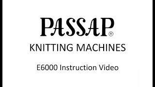 Passap E6000 Instruction Video [upl. by Notsnarc]