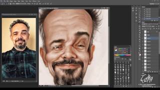 Digital painting Caricature of Stavros Damos [upl. by Suoirad]