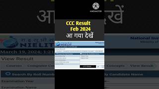 CCC FEB 2024 Result httpsstudentnielitgovin [upl. by Aliek]