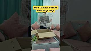 Dish Utensil Drainer Basket with Drip Tray😍 unboxing review amazon shorts [upl. by Gore379]