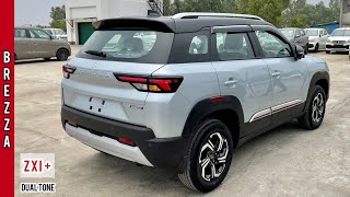 New Maruti Suzuki Brezza 2024 🔥 Brezza Zxi Plus DualTone  Top Model  Detailed Walkaround Review [upl. by Neeliak]