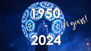 New Years Eve ABC Ball Drop 19502024 UPDATED BEST VERSION [upl. by Htebazileyram]