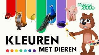 Kleuren Leren Met Dieren In Het Nederlands  Voor Peuters En Kleuters  Learn Animal Colors in Dutch [upl. by Hirst]