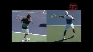 HallofFame Topspin Forehands in Slow Motion FedererNadalDjokovic [upl. by Maro]