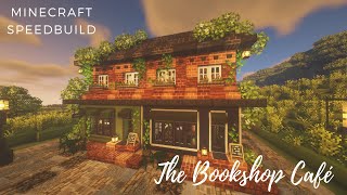 📖 Cozy Academia Bookshop Café ☕  Relaxing Chill Aesthetic Minecraft Speedbuild [upl. by Ahsote]