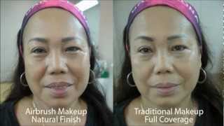 Airbrush vs Traditional Makeup [upl. by Tristis]