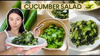 An easy amp refreshing Japanese Cucumber and Seaweed Salad  Healthy vegan recipe [upl. by Eleets]