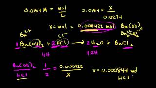 Worked example Determining solute concentration by acid–base titration  Khan Academy [upl. by Reeta]