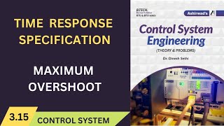 Lec 315 Maximum Overshoot Control System Maximum Overshoot  Time Response Specification [upl. by Aneled]