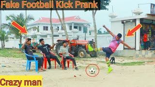 Fake Football Kick Prank  Football Scary Prank  Gone Wrong Reaction dy Razu prank tv [upl. by Yahsan]