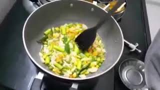 MixVeg Poha  MixVeg Beaten Rice [upl. by Eran]