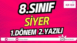 8 Sınıf Peygamberimizin Hayatı SİYER 1 Dönem 2 Yazılı Açık Uçlu [upl. by Hailahk]