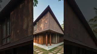 27Contemporary Kerala home with a distinctive sloped roof [upl. by Arretal411]