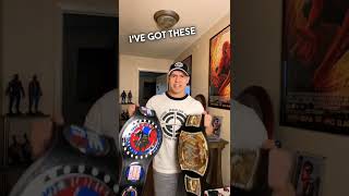 60 second belt collection challenge WWE WWEShop [upl. by Nojel]