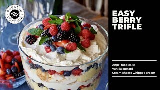 EASY BERRY TRIFLE  Ready in 20 [upl. by Arodnahs]