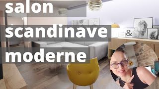 Réussir sa déco de salon scandinave moderne  Comment meubler un salon de 20m2 [upl. by Hsemar]