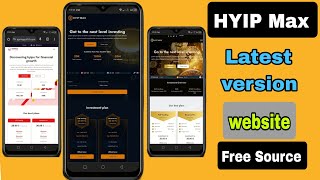 How To Make Complete HYIP Investment Website ll Hyip Max primium Source Code Download ll Free [upl. by Whitaker]