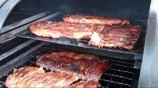 Spareribs Smoky Ribs St Louise Style BBQ Smoker Barbecue how to video recipe [upl. by Tolman254]