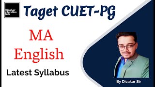 CUETPG MA English Latest Syllabus  Syllabus Anyalsis  For 2024  Watch Now  cuetpg [upl. by Angie]