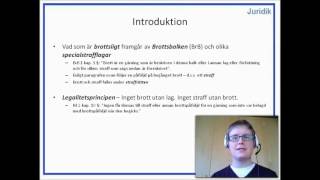 Privatjuridik  Brott och straff  Del 1  Introduktion [upl. by Valenta306]