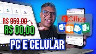 Como USAR o Microsoft Office de GRAÇA e LEGALIZADO CELULAR E PC [upl. by Caro477]