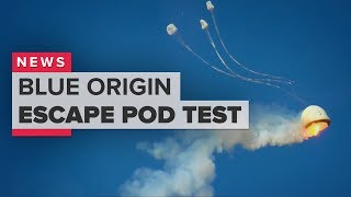 Blue Origins highaltitude escape pod motor test [upl. by Enyawed967]