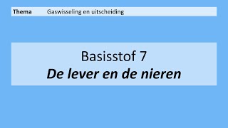 VMBO 4  Gaswisseling en uitscheiding  Basisstof 7 De lever en de nieren  8e editie [upl. by Nilyad]