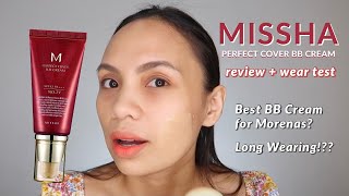 REVIEW amp WEAR TEST MISSHA PERFECT COVER BB CREAM SPF42 PA [upl. by Eibor]