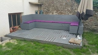 tuto salon de jardin en palettes [upl. by Aniteb]