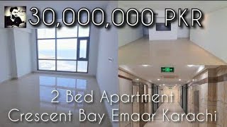 2 Bed Apartment  15th Floor Crescent Bay Emaar karachi [upl. by Herm]