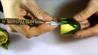 Rosa Thailandese  Video Tutorial della Carving Thai School [upl. by Kus798]