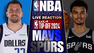 🔴MAVS vs SPURS │ LIVE NBA 2024 Basketball Game PlayByPlay Reaction amp Scoreboard [upl. by Nagle]