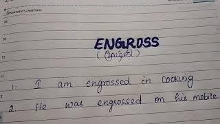 Engross meaning in tamil [upl. by Arimlede]