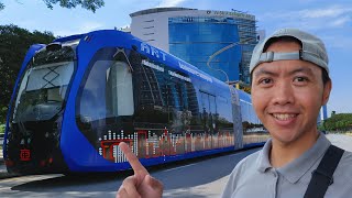 The FirstEver Autonomous Rapid Transit Trackless Tram In Putrajaya Malaysia [upl. by Levana32]