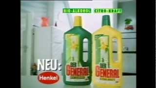 Historische TVWerbung für Reinigungsmittel Der General 1989 [upl. by Akinihs860]