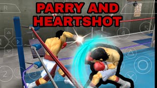 HOW TO PARRY ATTACKS AND HEARTSHOT hajime no ippo psp [upl. by Chenay]