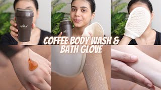 Mcaffeine Coffee Body Wash amp Bath Glove  Details amp Review  Official Heena Vahid [upl. by Lissie]