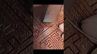 Inlaying silver wire into wooden crafts welding potteryshop food potteryworkshop automobile [upl. by Solegnave]