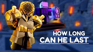 How Long Can a MAX BOOSTED Large Golden Future Clockman Last In Endless Toilet Tower Defense [upl. by Nitsug]