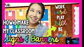 How I Make My Classroom Signs amp Bulletin Board Letters  Classroom DIY [upl. by Marola]